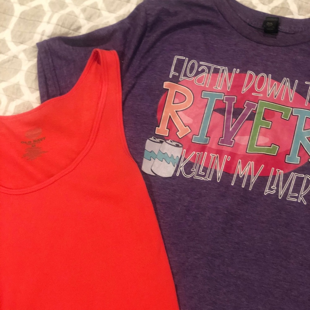 (M)Floatin down the river &Old navy ribbed tank